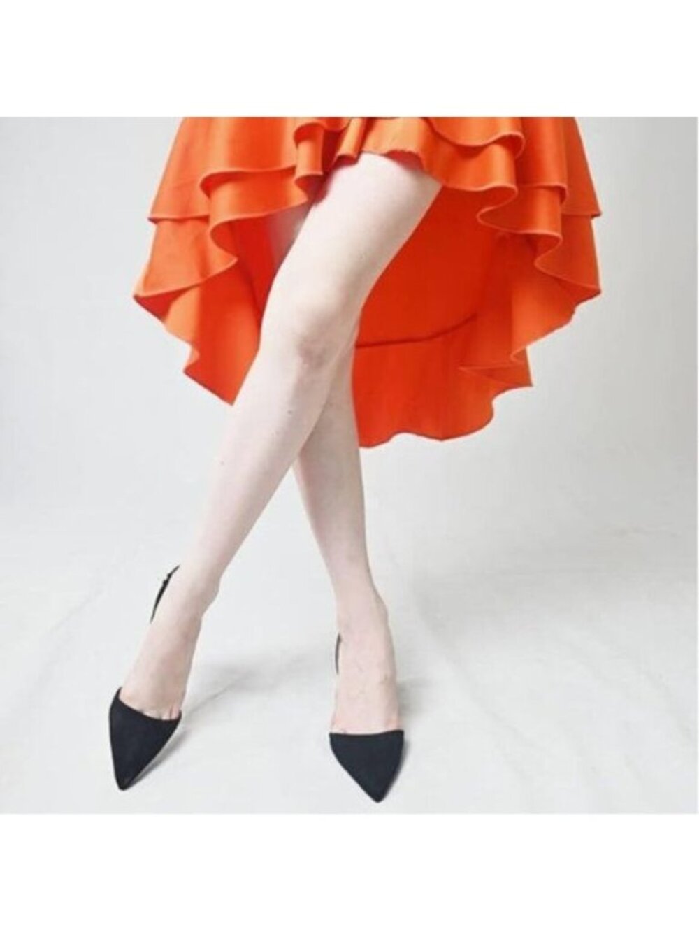 FSJ Women Fashion Low Kitten Heels Pumps Pointed Toe Slingback Sandals Party